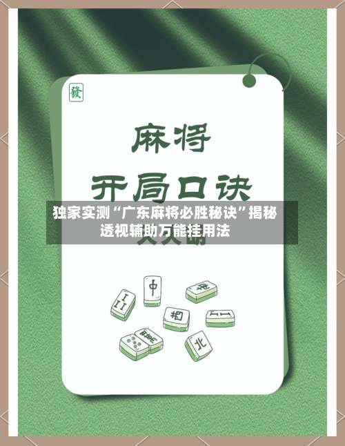 独家实测“广东麻将必胜秘诀”揭秘透视辅助万能挂用法-第2张图片