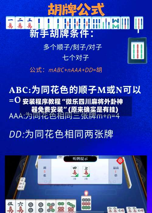 安装程序教程“微乐四川麻将外卦神器免费安装”(原来确实是有挂)-第3张图片