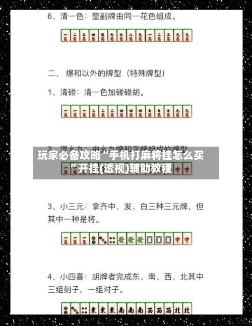 玩家必备攻略“手机打麻将挂怎么买”开挂(透视)辅助教程-第3张图片