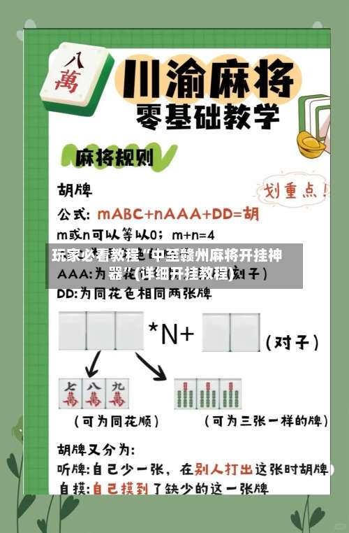 玩家必看教程“中至赣州麻将开挂神器”(详细开挂教程)-第3张图片