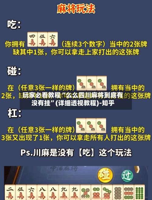 玩家必看教程“么么四川麻将到底有没有挂”(详细透视教程)-知乎-第3张图片