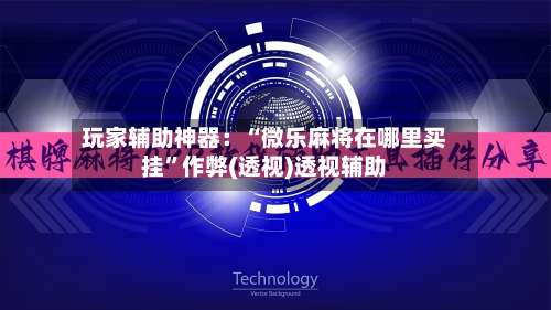 玩家辅助神器：“微乐麻将在哪里买挂”作弊(透视)透视辅助-第1张图片