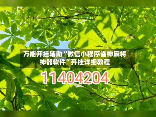 万能开挂辅助“微信小程序雀神麻将神器软件”开挂详细教程-第1张图片