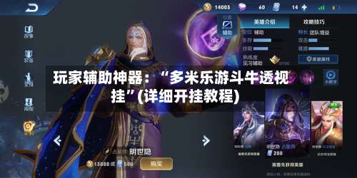 玩家辅助神器：“多米乐游斗牛透视挂	”(详细开挂教程)-第1张图片