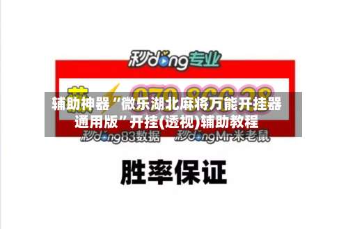 辅助神器“微乐湖北麻将万能开挂器通用版”开挂(透视)辅助教程-第1张图片