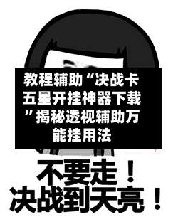 教程辅助“决战卡五星开挂神器下载”揭秘透视辅助万能挂用法-第2张图片