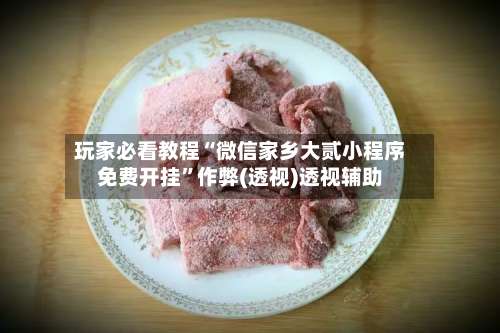 玩家必看教程“微信家乡大贰小程序免费开挂”作弊(透视)透视辅助-第3张图片