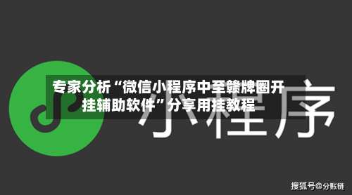专家分析“微信小程序中至赣牌圈开挂辅助软件	”分享用挂教程-第2张图片
