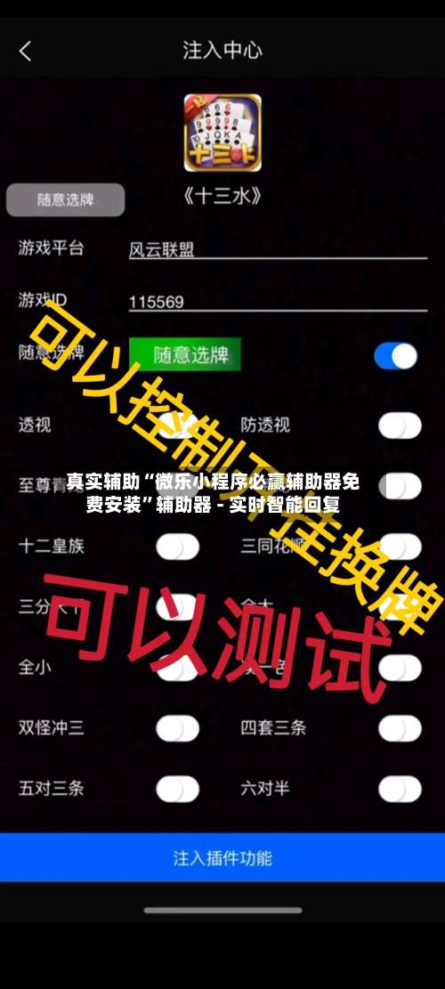真实辅助“微乐小程序必赢辅助器免费安装	”辅助器 - 实时智能回复-第2张图片
