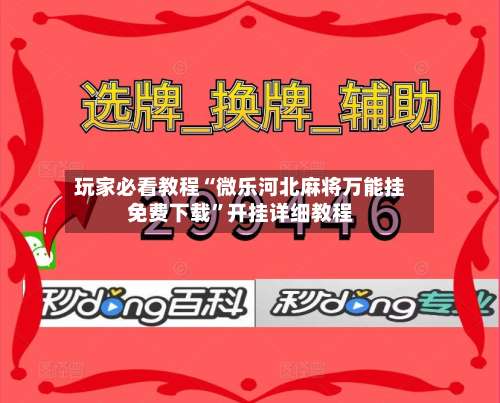 玩家必看教程“微乐河北麻将万能挂免费下载”开挂详细教程-第2张图片