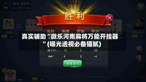 真实辅助“微乐河南麻将万能开挂器”(曝光透视必备猫腻)-第1张图片