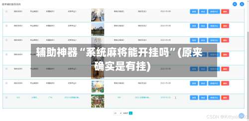 辅助神器“系统麻将能开挂吗	”(原来确实是有挂)-第1张图片