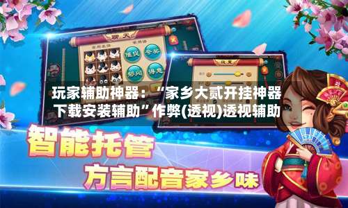 玩家辅助神器：“家乡大贰开挂神器下载安装辅助	”作弊(透视)透视辅助-第2张图片