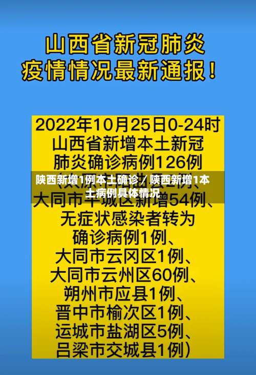 陕西新增1例本土确诊／陕西新增1本土病例具体情况-第1张图片
