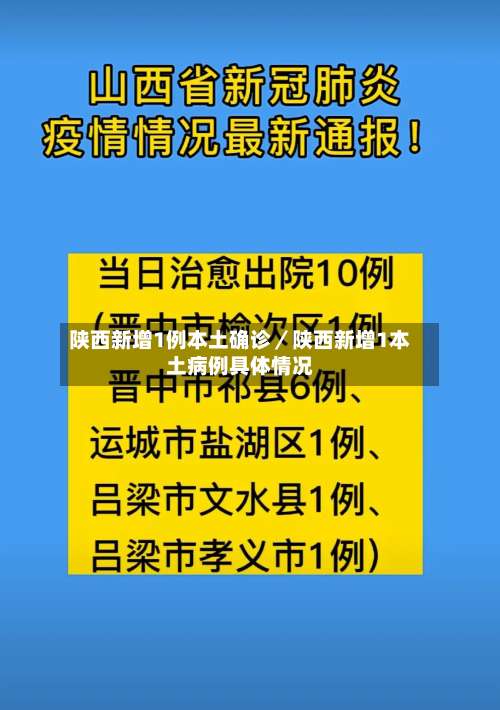 陕西新增1例本土确诊／陕西新增1本土病例具体情况-第3张图片