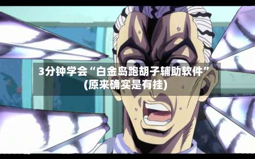 3分钟学会“白金岛跑胡子辅助软件	”(原来确实是有挂)-第1张图片