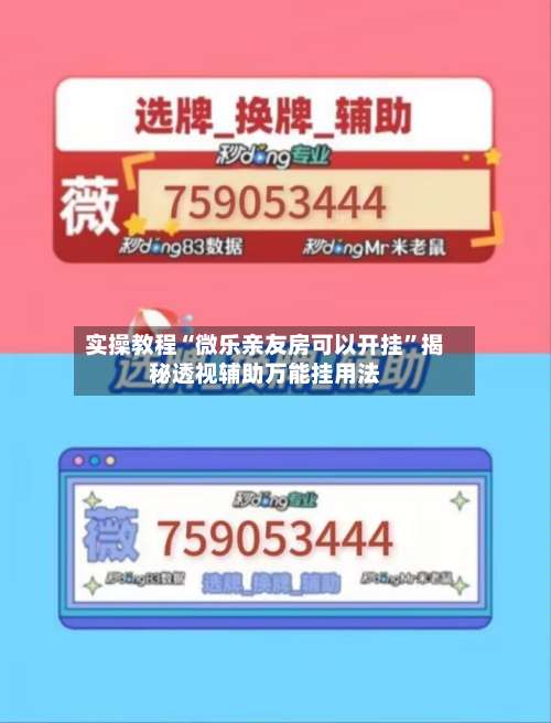 实操教程“微乐亲友房可以开挂”揭秘透视辅助万能挂用法-第1张图片