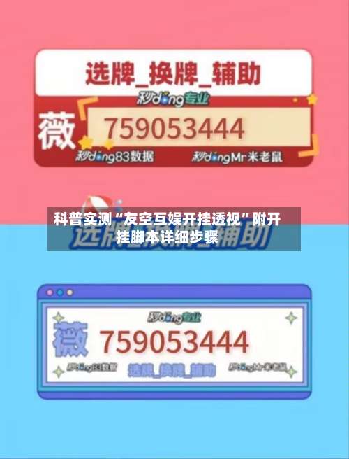 科普实测“友空互娱开挂透视”附开挂脚本详细步骤-第2张图片