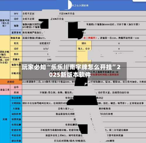 玩家必知“乐乐川南字牌怎么开挂”2025新版本软件-第2张图片