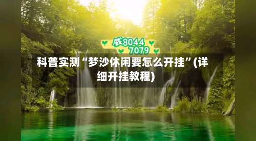 科普实测“梦沙休闲要怎么开挂”(详细开挂教程)-第2张图片