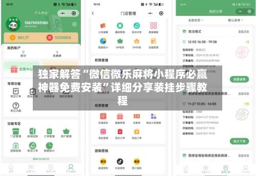 独家解答“微信微乐麻将小程序必赢神器免费安装	”详细分享装挂步骤教程-第2张图片