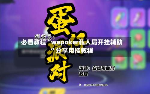 必看教程“wepoker私人局开挂辅助”分享用挂教程-第1张图片