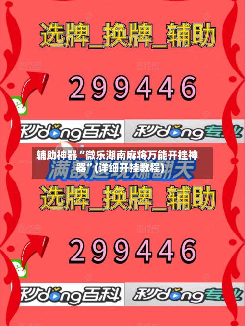 辅助神器“微乐湖南麻将万能开挂神器	”(详细开挂教程)-第2张图片