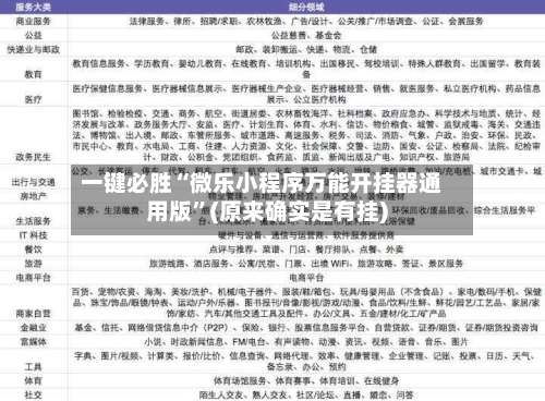 一键必胜“微乐小程序万能开挂器通用版”(原来确实是有挂)-第1张图片