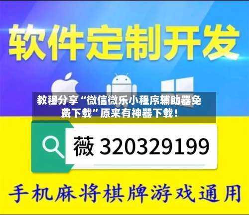 教程分享“微信微乐小程序辅助器免费下载”原来有神器下载！-第3张图片
