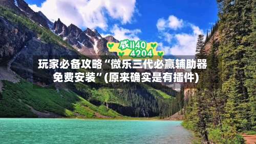 玩家必备攻略“微乐三代必赢辅助器免费安装	”(原来确实是有插件)-第3张图片