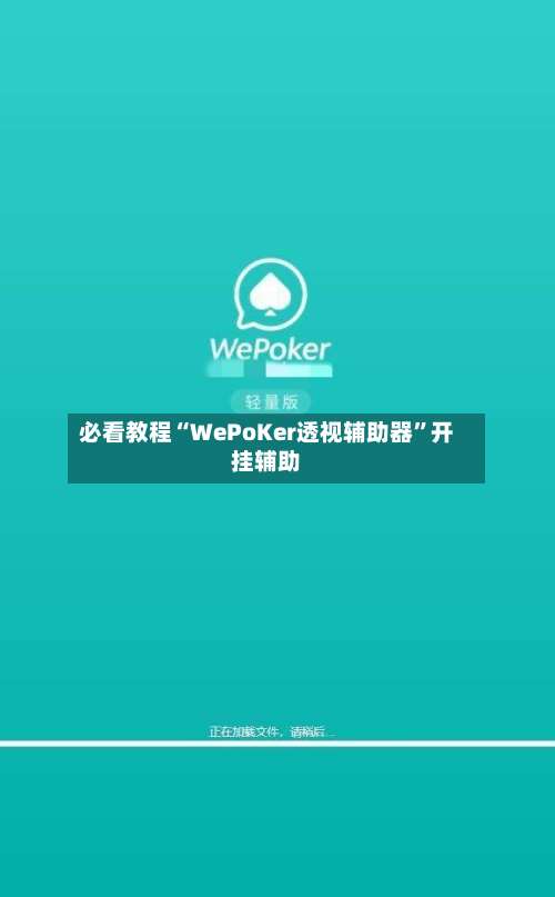 必看教程“WePoKer透视辅助器”开挂辅助-第1张图片