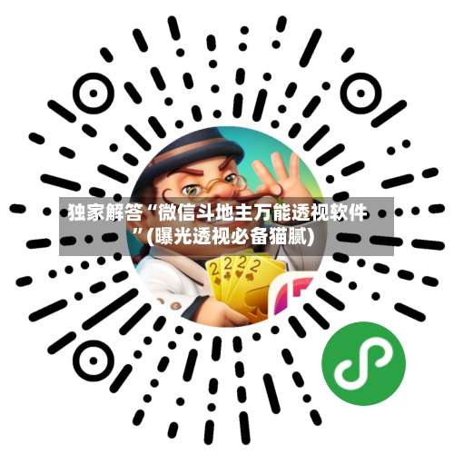 独家解答“微信斗地主万能透视软件	”(曝光透视必备猫腻)-第1张图片