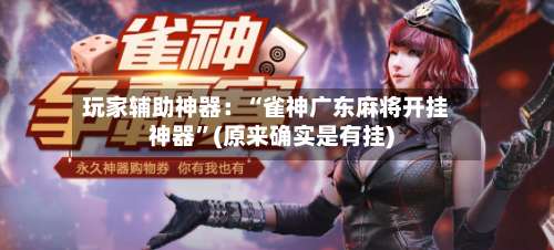 玩家辅助神器：“雀神广东麻将开挂神器”(原来确实是有挂)-第2张图片