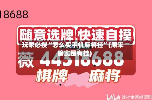 玩家必搜“怎么买手机麻将挂”(原来确实是有挂)-第3张图片