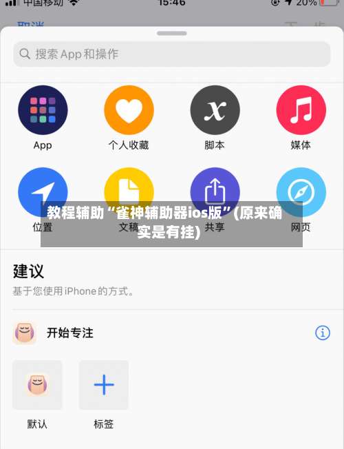 教程辅助“雀神辅助器ios版	”(原来确实是有挂)-第1张图片
