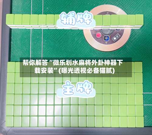 帮你解答“微乐划水麻将外卦神器下载安装”(曝光透视必备猫腻)-第3张图片