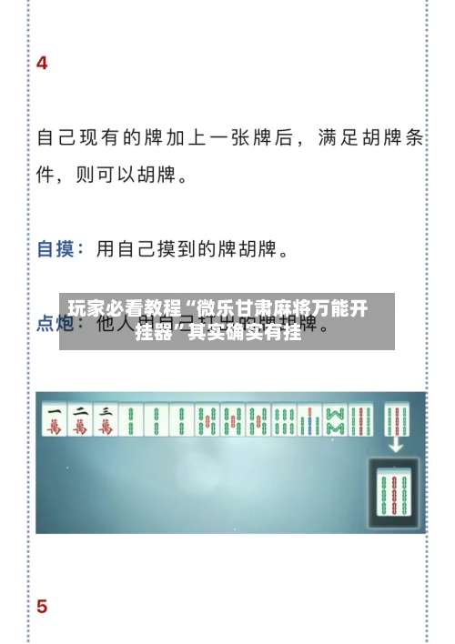 玩家必看教程“微乐甘肃麻将万能开挂器”其实确实有挂-第2张图片