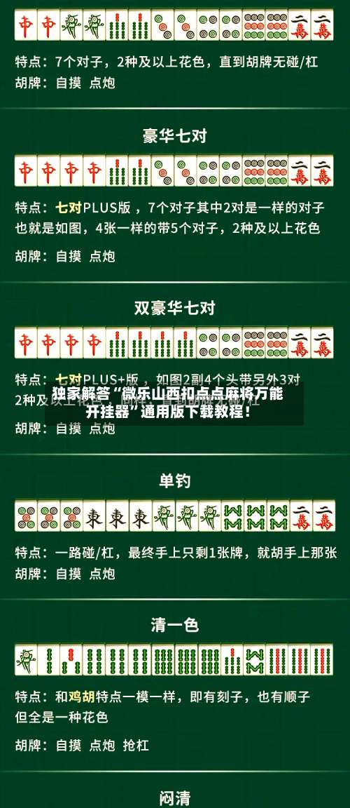 独家解答“微乐山西扣点点麻将万能开挂器	”通用版下载教程！-第2张图片