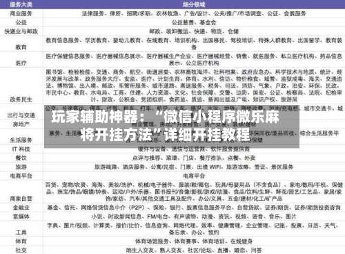 玩家辅助神器：“微信小程序微乐麻将开挂方法”详细开挂教程-第2张图片