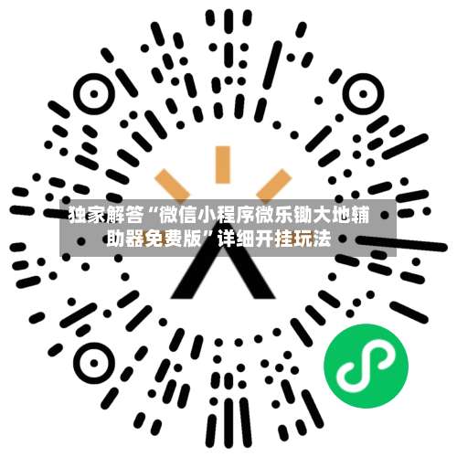 独家解答“微信小程序微乐锄大地辅助器免费版	”详细开挂玩法-第2张图片