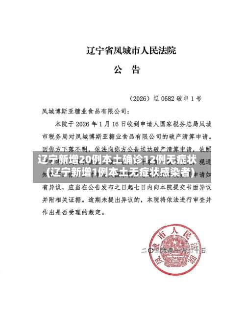 辽宁新增20例本土确诊12例无症状(辽宁新增1例本土无症状感染者)-第1张图片