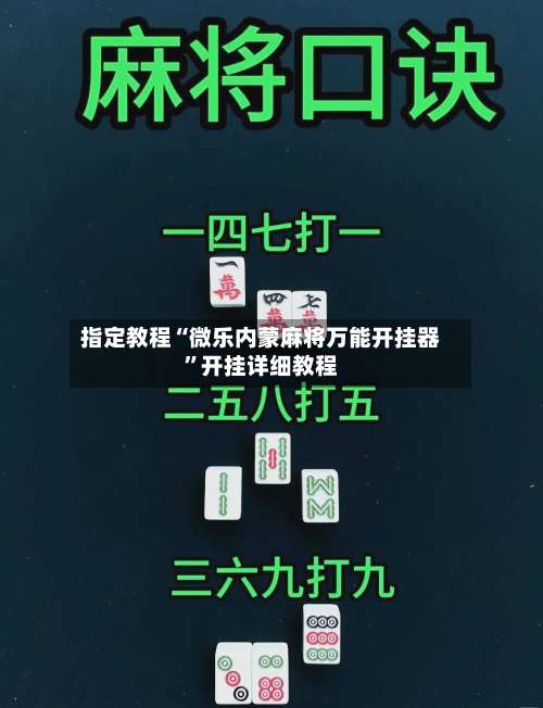 指定教程“微乐内蒙麻将万能开挂器	”开挂详细教程-第2张图片