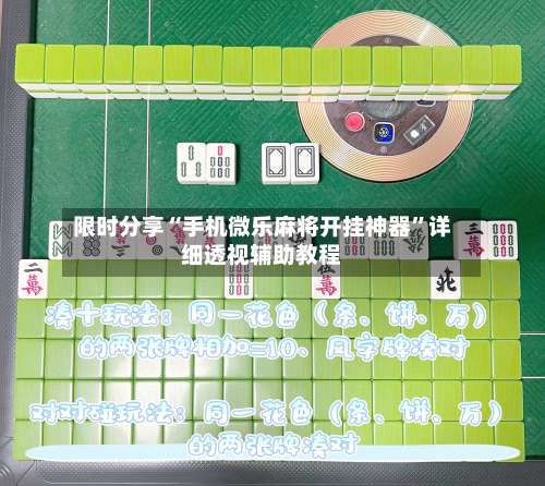 限时分享“手机微乐麻将开挂神器	”详细透视辅助教程-第1张图片
