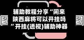 辅助教程分享“闲来陕西麻将可以开挂吗	”开挂(透视)辅助神器-第1张图片