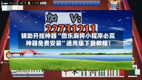 辅助开挂神器“微乐麻将小程序必赢神器免费安装”通用版下载教程！-第3张图片