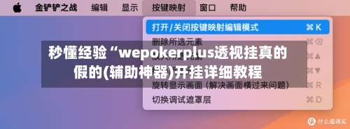 秒懂经验“wepokerplus透视挂真的假的(辅助神器)开挂详细教程-第1张图片