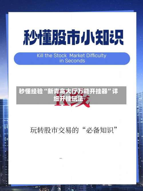 秒懂经验“新青鸟大厅万能开挂器”详细开挂玩法-第1张图片