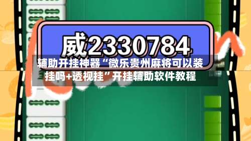 辅助开挂神器“微乐贵州麻将可以装挂吗+透视挂”开挂辅助软件教程-第2张图片