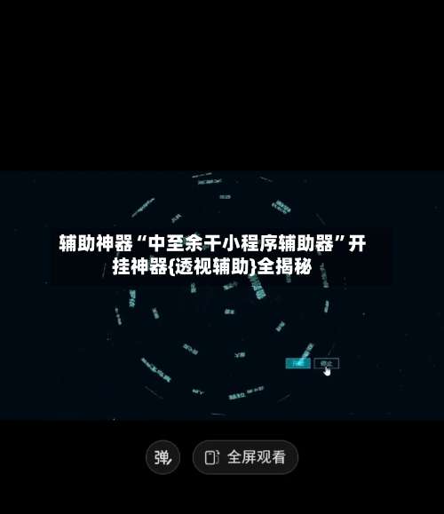 辅助神器“中至余干小程序辅助器”开挂神器{透视辅助}全揭秘-第2张图片