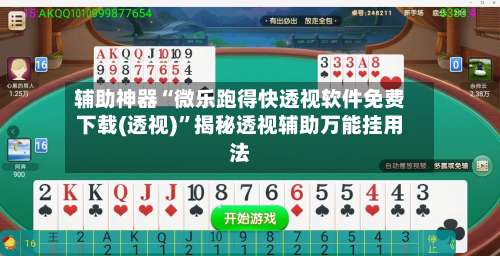 辅助神器“微乐跑得快透视软件免费下载(透视)”揭秘透视辅助万能挂用法-第1张图片